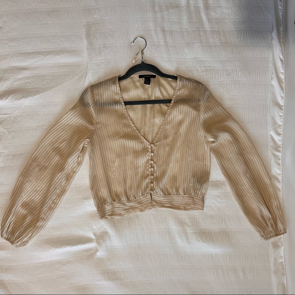 Cream crop top